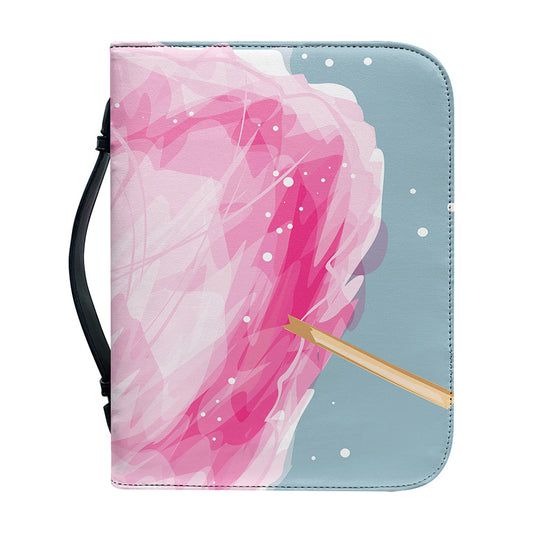 Sweet Cotton Candy Print Leather Bible Cover