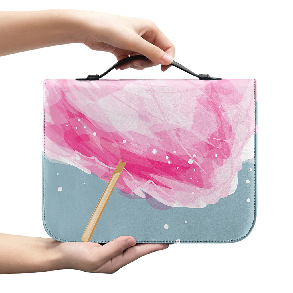Sweet Cotton Candy Print Leather Bible Cover