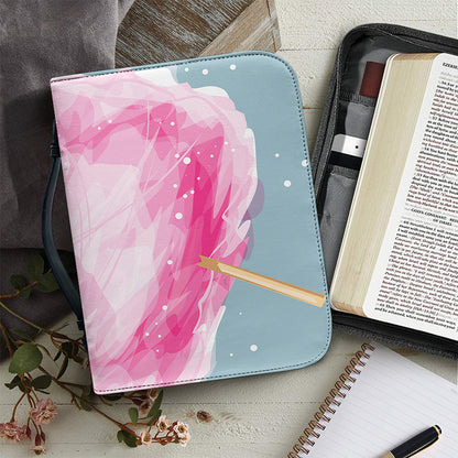 Sweet Cotton Candy Print Leather Bible Cover