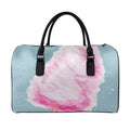 Sweet Cotton Candy Print Leather Duffel Bag