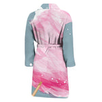 Sweet Cotton Candy Print Men's Bathrobe