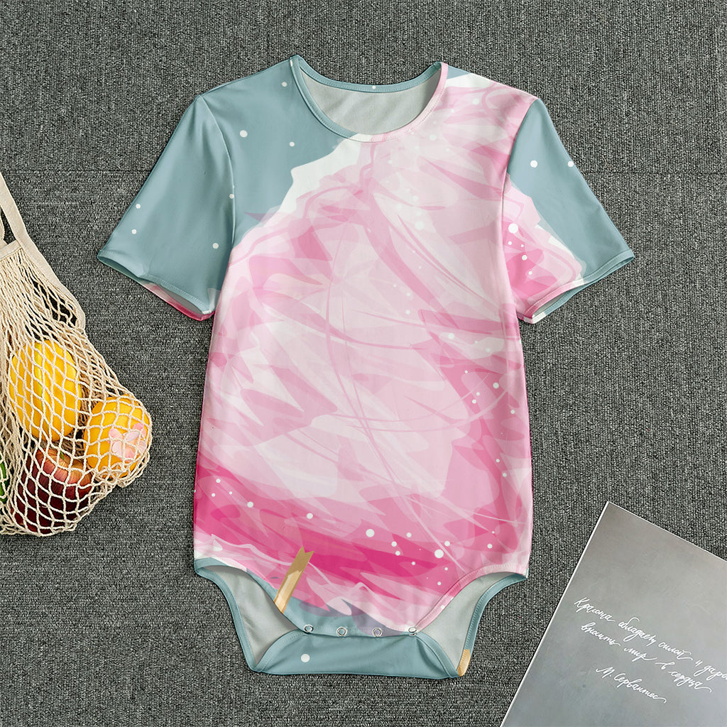 Sweet Cotton Candy Print Men's Bodysuit