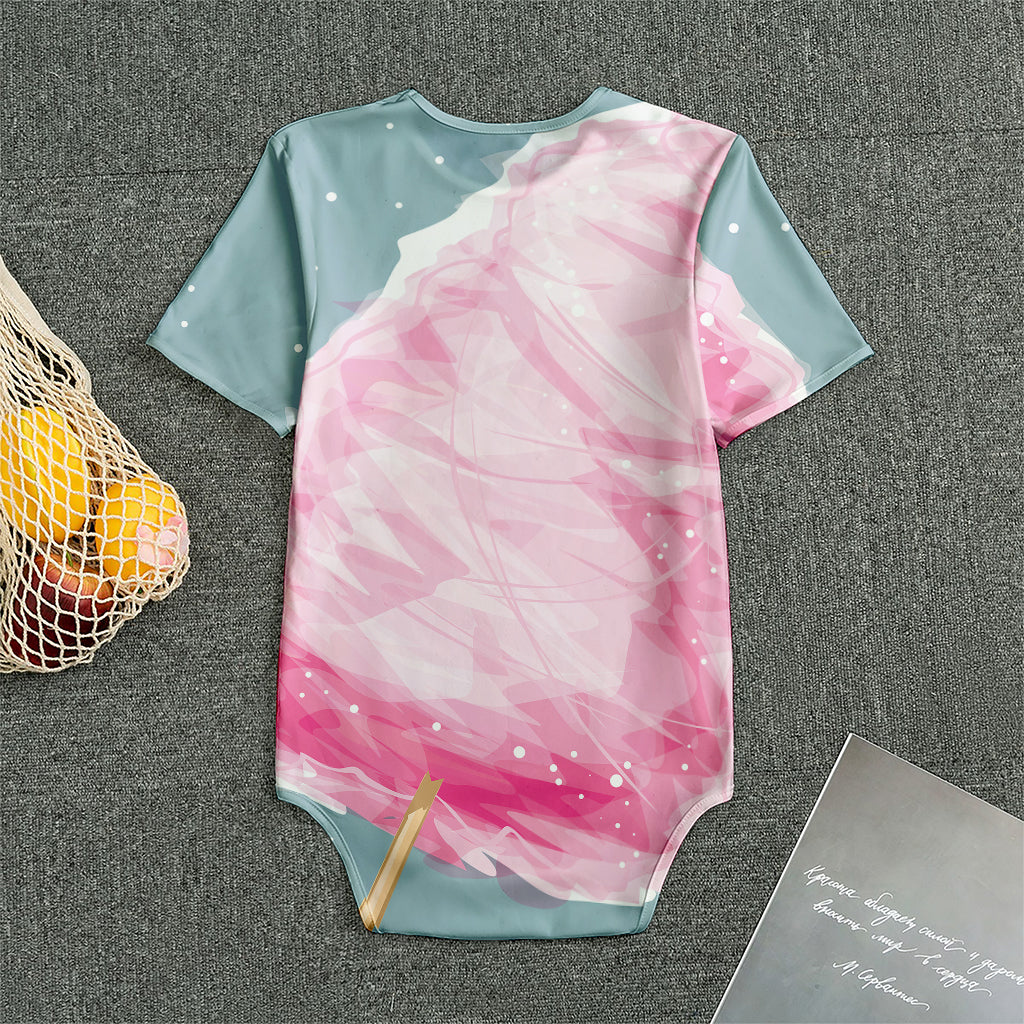 Sweet Cotton Candy Print Men's Bodysuit