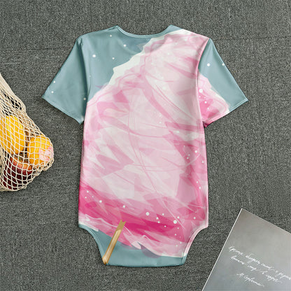 Sweet Cotton Candy Print Men's Bodysuit