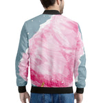 Sweet Cotton Candy Print Men's Bomber Jacket