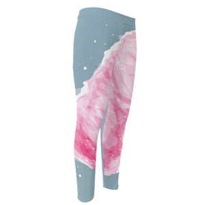 Sweet Cotton Candy Print Men's Compression Pants