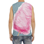 Sweet Cotton Candy Print Men's Fitness Tank Top