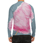 Sweet Cotton Candy Print Men's Long Sleeve Rash Guard
