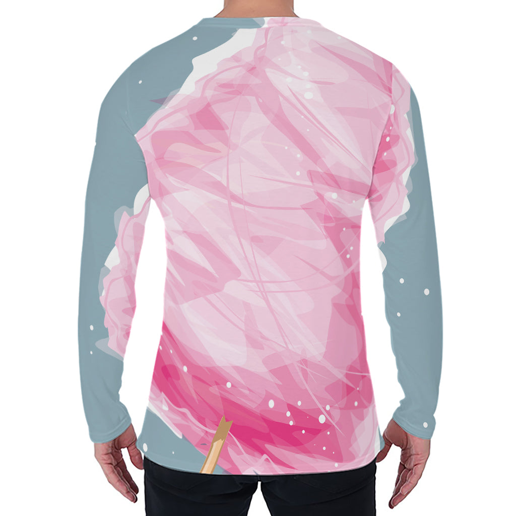 Sweet Cotton Candy Print Men's Long Sleeve T-Shirt