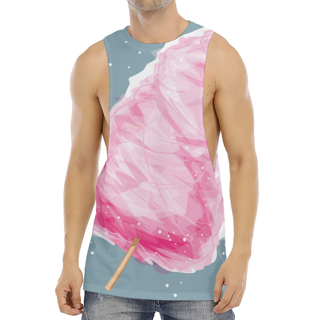 Sweet Cotton Candy Print Men's Muscle Tank Top