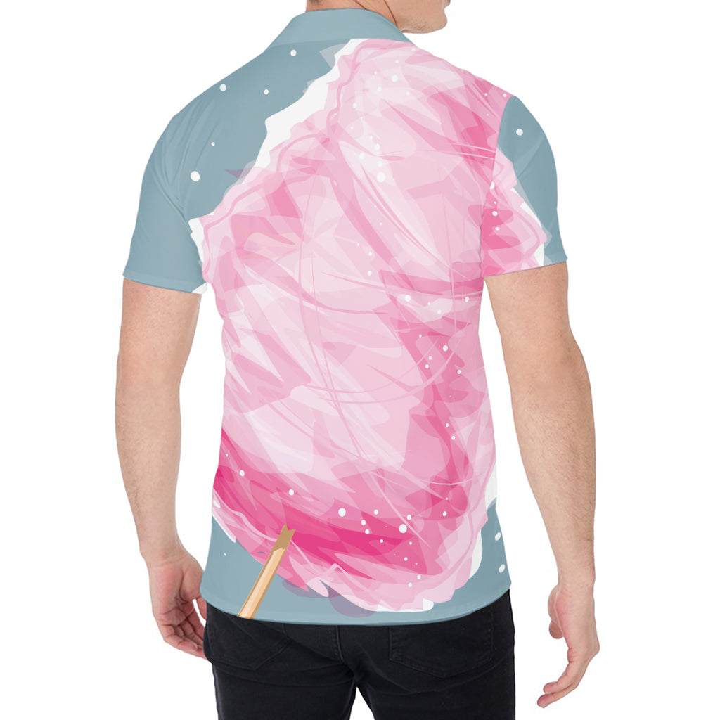 Sweet Cotton Candy Print Men's Shirt