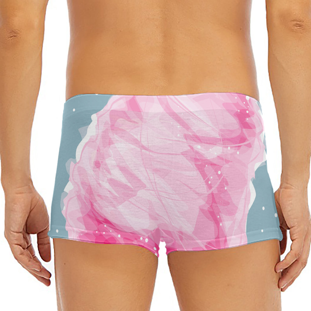 Sweet Cotton Candy Print Men's Short Boxer Briefs