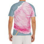 Sweet Cotton Candy Print Men's Short Sleeve Rash Guard