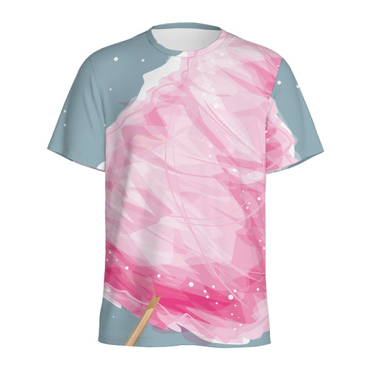 Sweet Cotton Candy Print Men's Sports T-Shirt