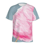 Sweet Cotton Candy Print Men's Sports T-Shirt