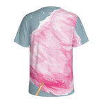 Sweet Cotton Candy Print Men's Sports T-Shirt