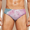 Sweet Cotton Candy Print Men's Swim Briefs