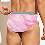 Sweet Cotton Candy Print Men's Swim Briefs