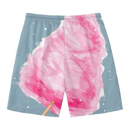 Sweet Cotton Candy Print Men's Swim Trunks
