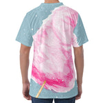 Sweet Cotton Candy Print Men's Velvet T-Shirt
