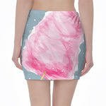 Sweet Cotton Candy Print Pencil Mini Skirt