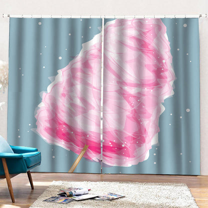 Sweet Cotton Candy Print Pencil Pleat Curtains