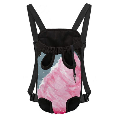 Sweet Cotton Candy Print Pet Carrier Backpack