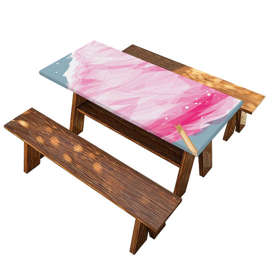 Sweet Cotton Candy Print Picnic Table Cover