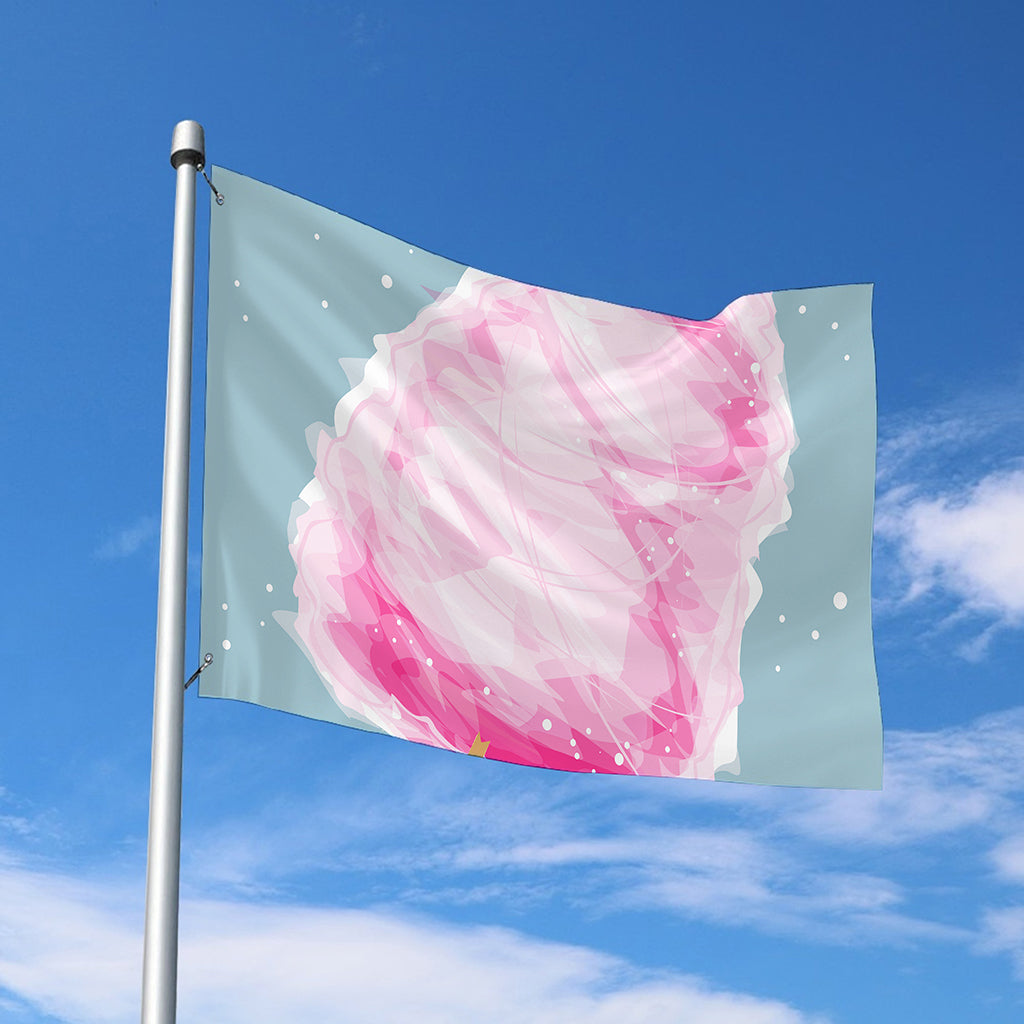 Sweet Cotton Candy Print Polyester Flag