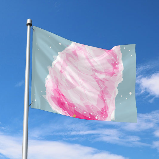 Sweet Cotton Candy Print Polyester Flag