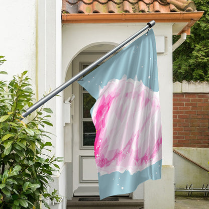 Sweet Cotton Candy Print Polyester Flag