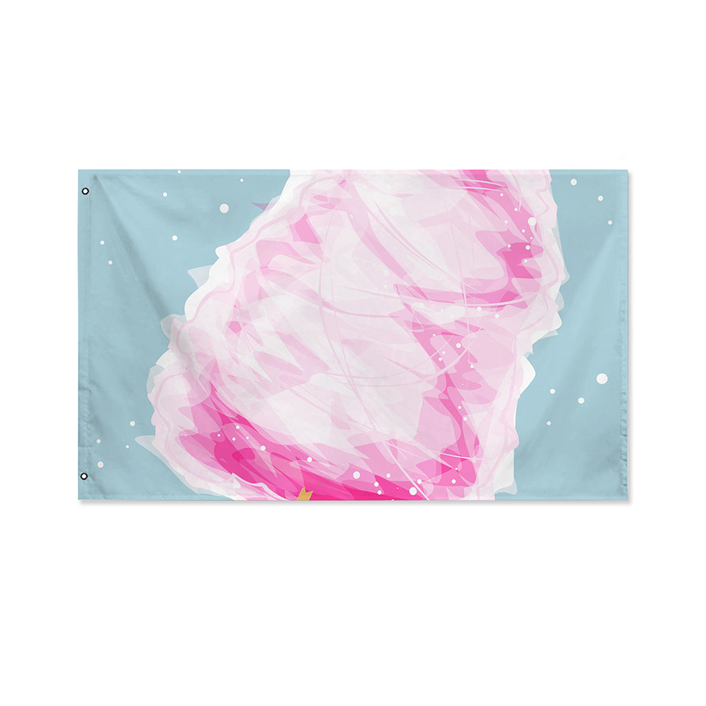 Sweet Cotton Candy Print Polyester Flag