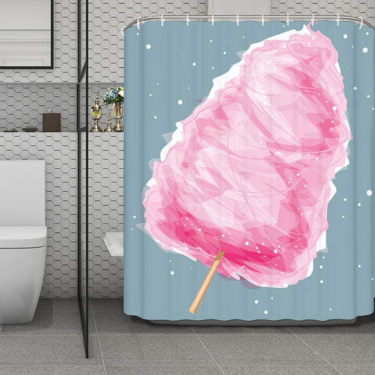 Sweet Cotton Candy Print Polyester Shower Curtain