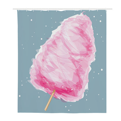 Sweet Cotton Candy Print Polyester Shower Curtain