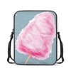 Sweet Cotton Candy Print Rectangular Crossbody Bag