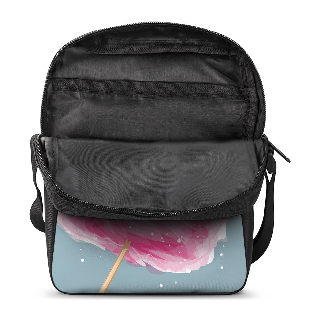 Sweet Cotton Candy Print Rectangular Crossbody Bag