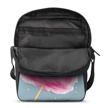Sweet Cotton Candy Print Rectangular Crossbody Bag