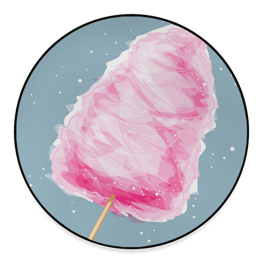 Sweet Cotton Candy Print Round Floor Mat