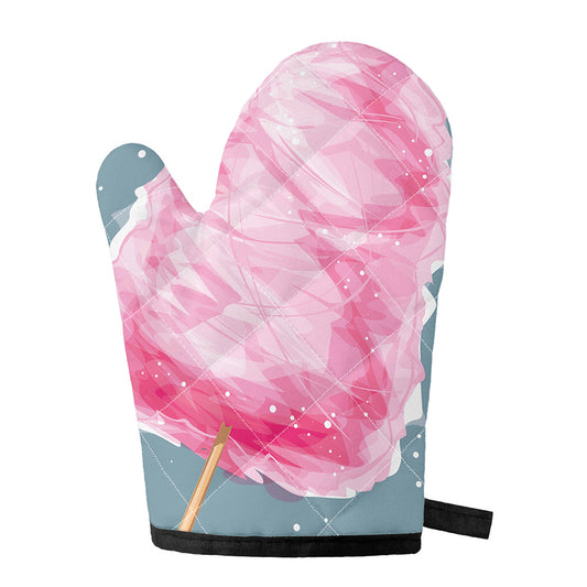 Sweet Cotton Candy Print Single Oven Mitt