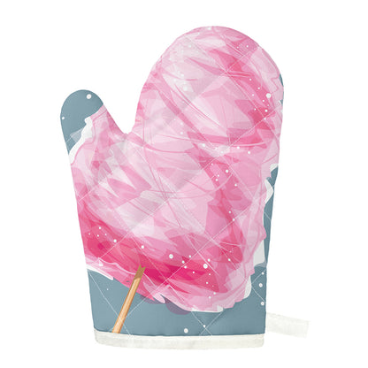 Sweet Cotton Candy Print Single Oven Mitt
