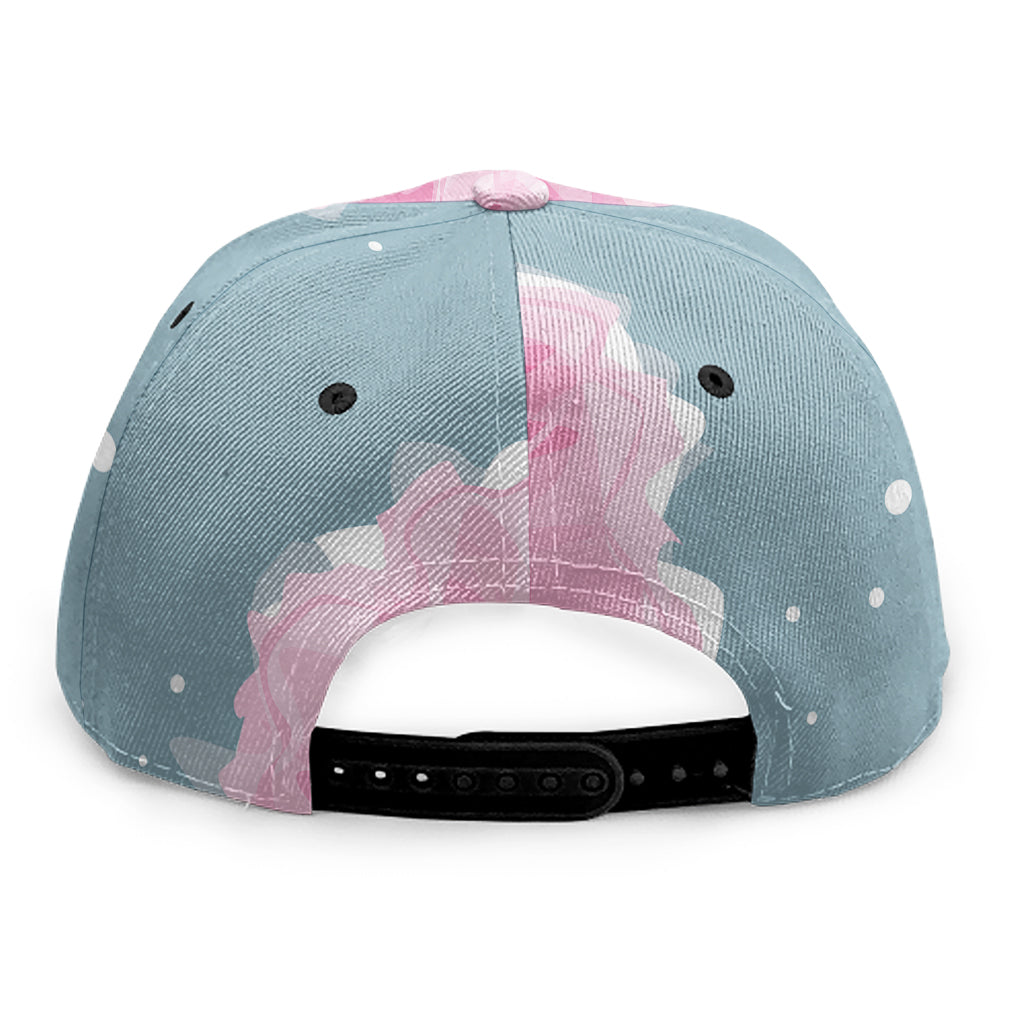 Sweet Cotton Candy Print Snapback Cap