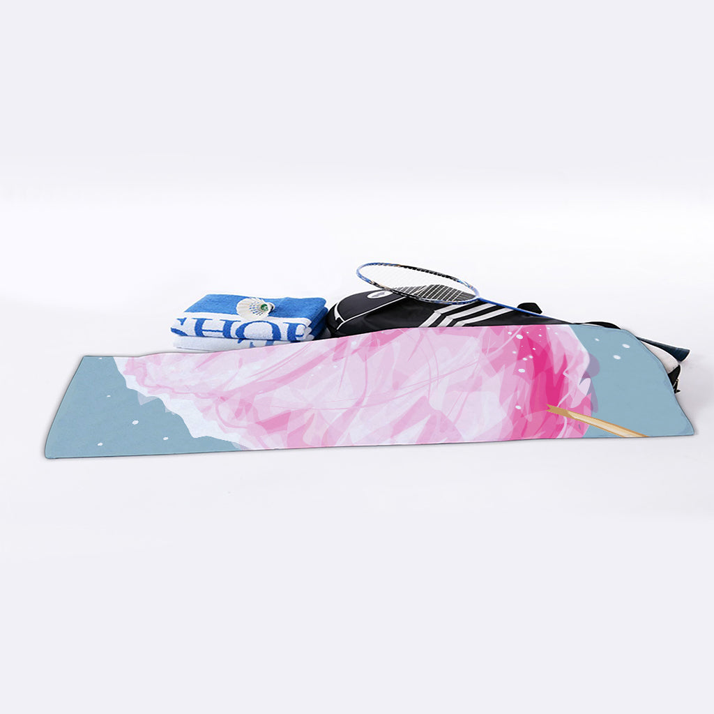 Sweet Cotton Candy Print Sports Towel