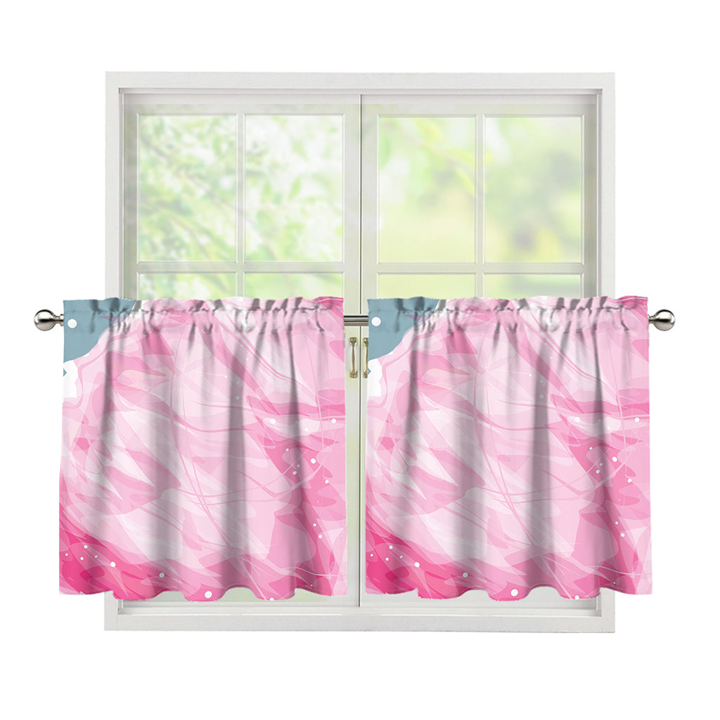 Sweet Cotton Candy Print Tier Curtains