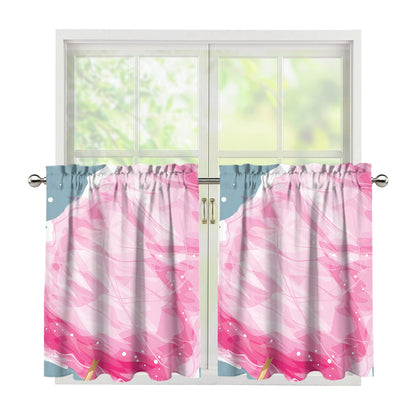 Sweet Cotton Candy Print Tier Curtains