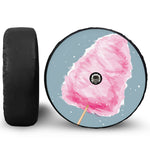 Sweet Cotton Candy Print Tire Cover With Camera Hole