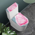 Sweet Cotton Candy Print Toilet Lid And Tank Cover Set