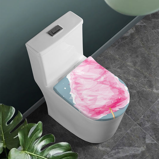 Sweet Cotton Candy Print Toilet Lid Cover