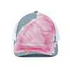 Sweet Cotton Candy Print White Mesh Trucker Cap