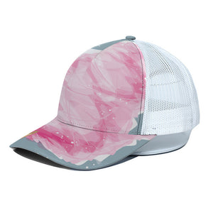 Sweet Cotton Candy Print White Mesh Trucker Cap