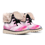 Sweet Cotton Candy Print Winter Boots